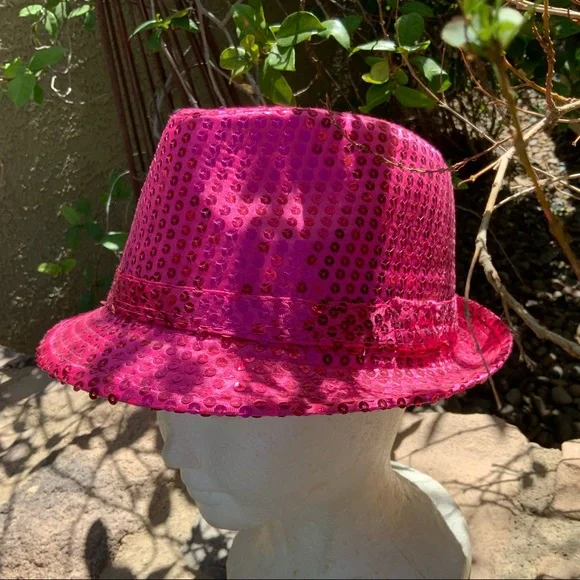 Mob Museum Fedora Pink Sequins - Picture 4 of 10